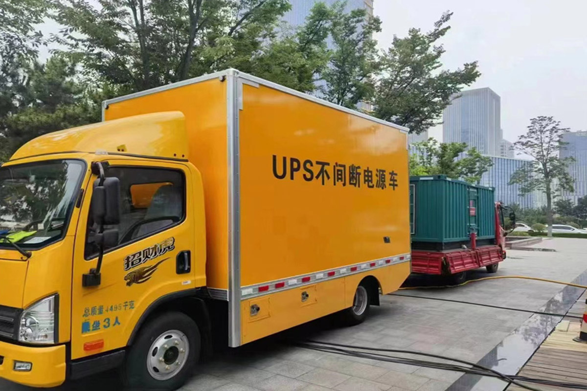 枞阳发电机租赁施工现场