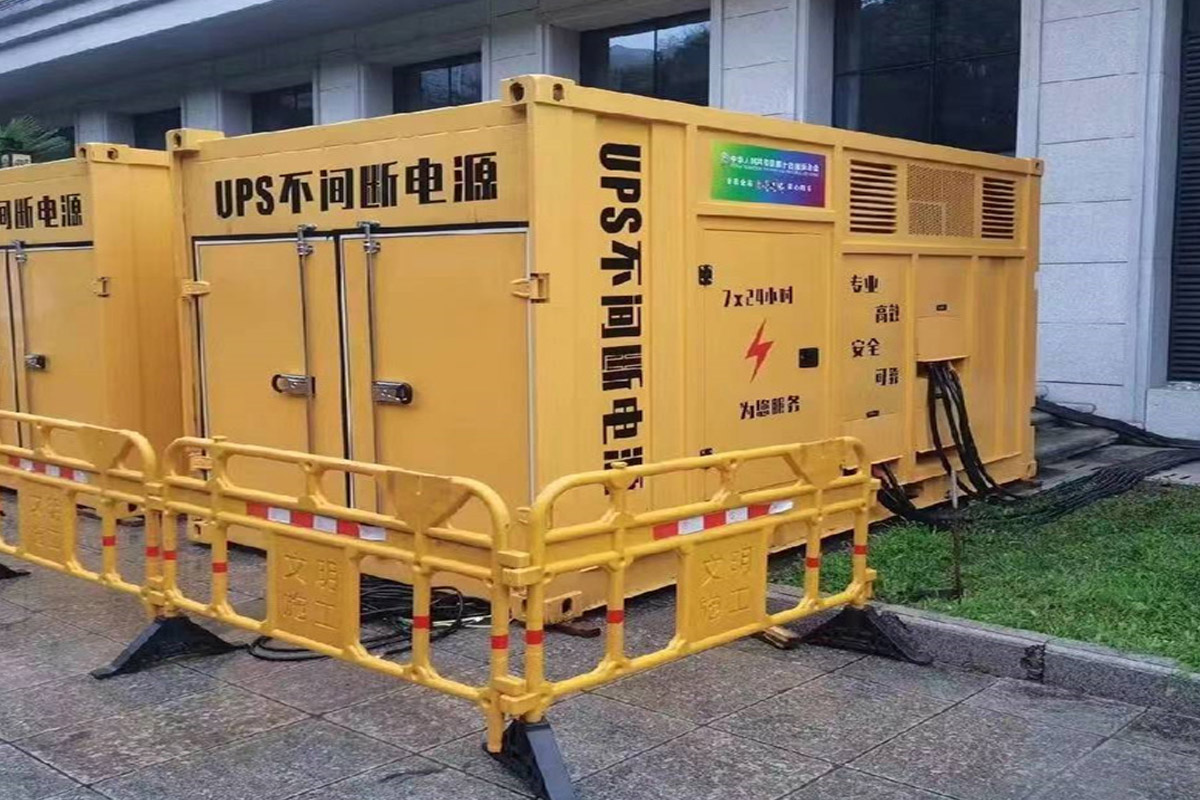 枞阳发电机租赁施工现场